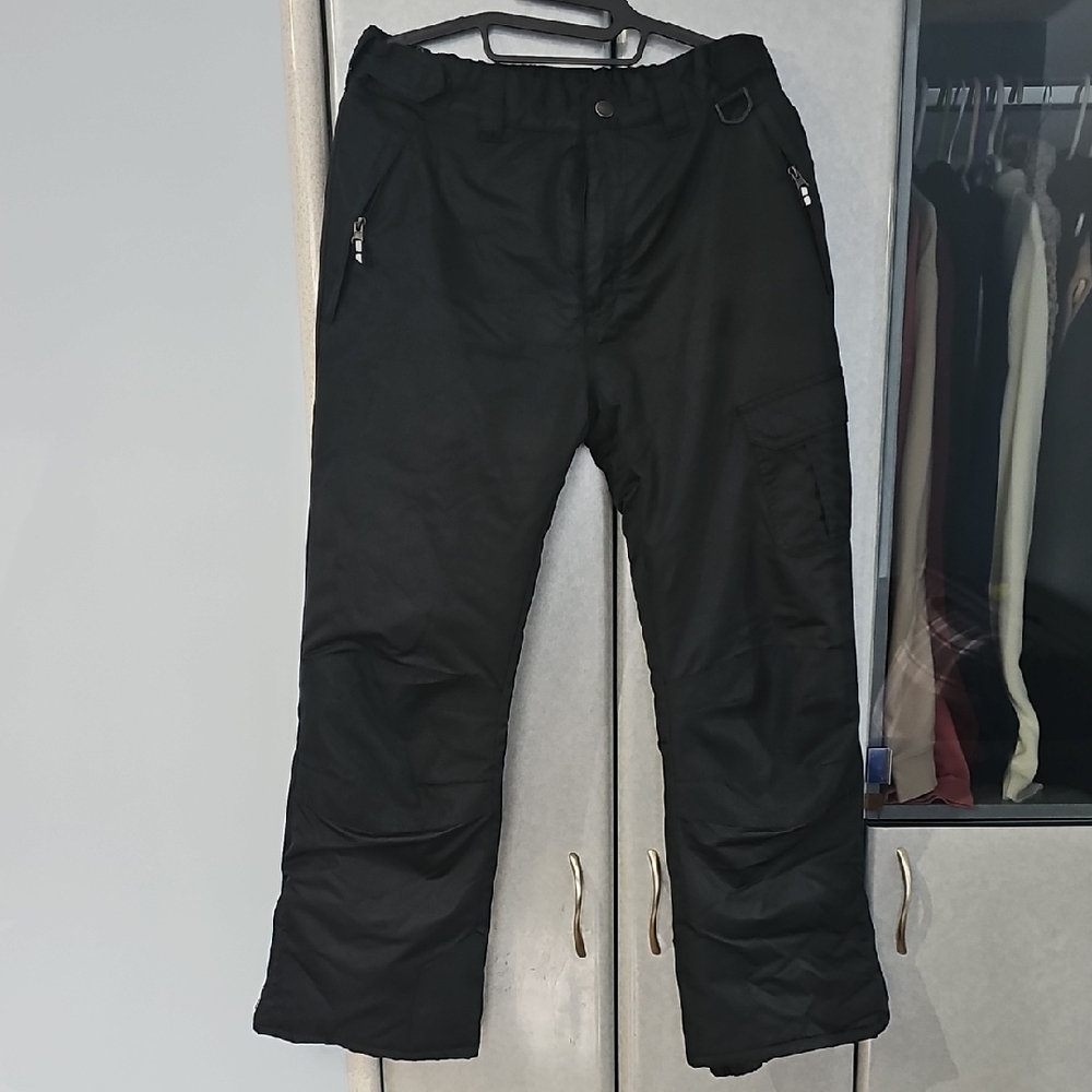 Kids Black Snow Ski Snowboard Pants, L